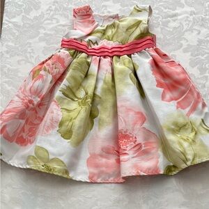 Wonderkids Floral Dress with Pink and Green 18 months